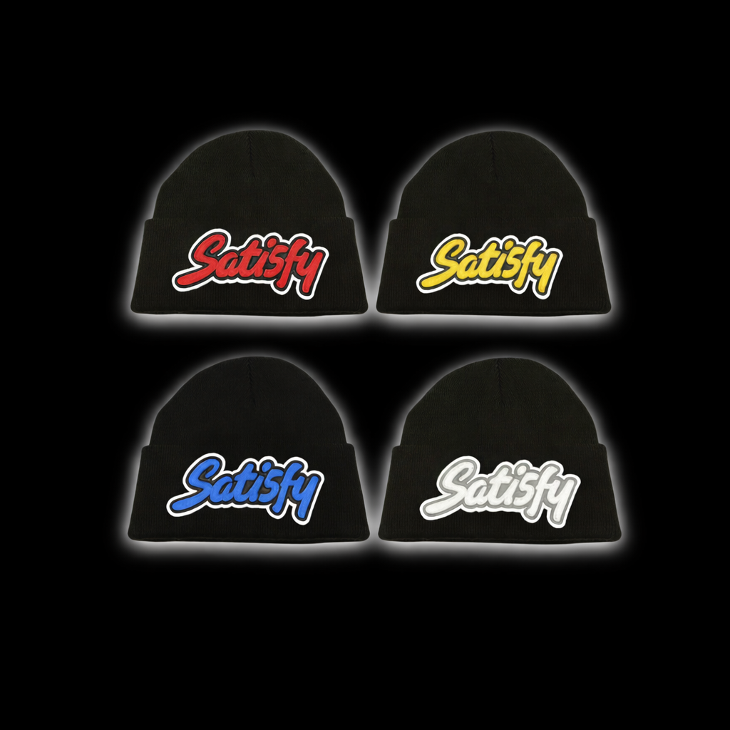 Leather Patch Beanies