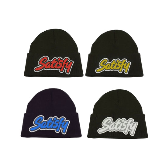 Leather Patch Beanies