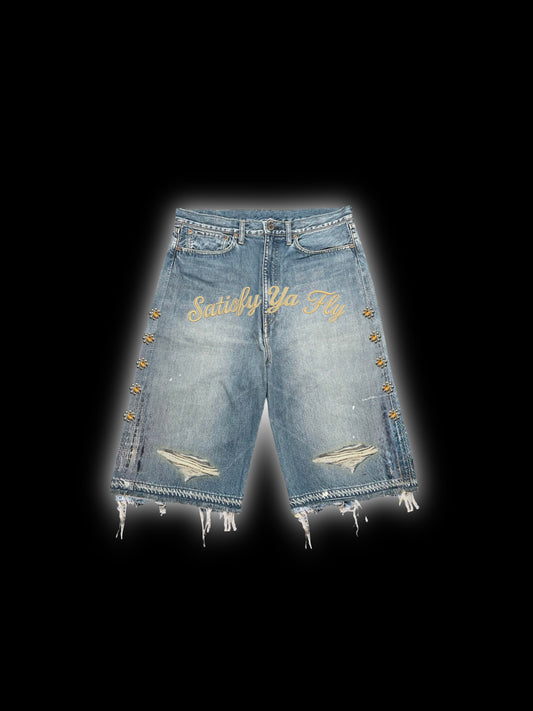 CURSIVE JEAN SHORTS (PRE-ORDER)