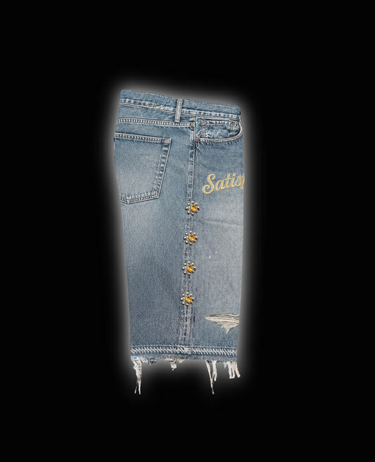 CURSIVE JEAN SHORTS